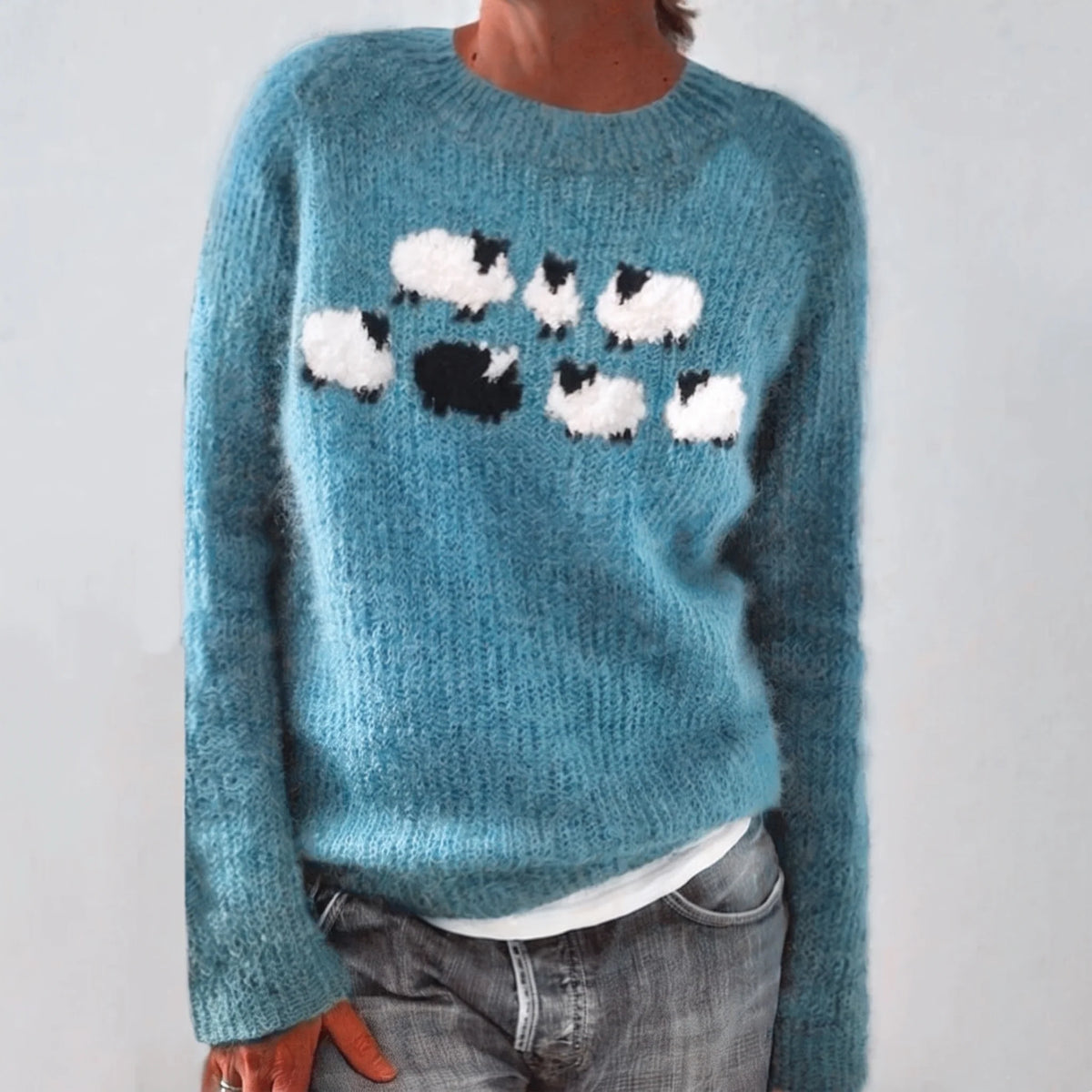 Noemí - Jersey de Punto con Ovejas