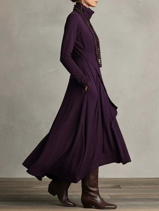 Consuelo - Vestido Largo de Cuello Alto
