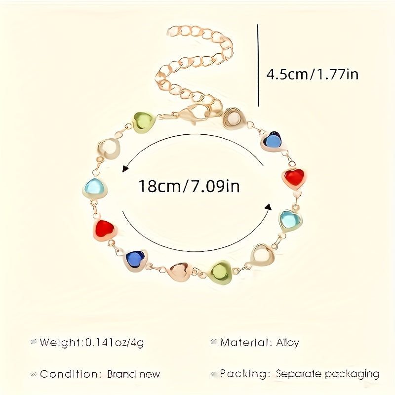 Ariadna - Pulsera Corazones de Colores