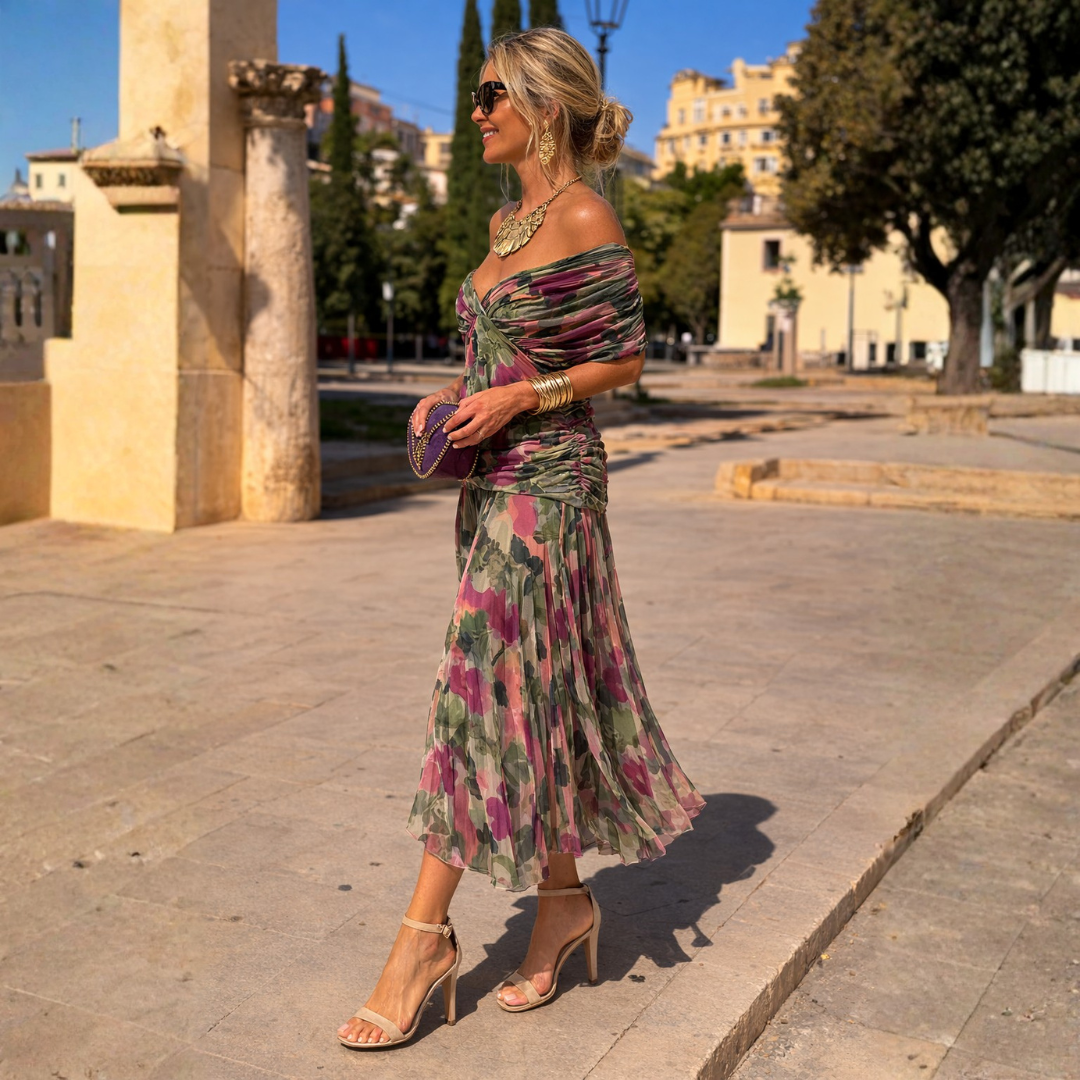 Paloma - Vestido Maxi Hombros Descubiertos