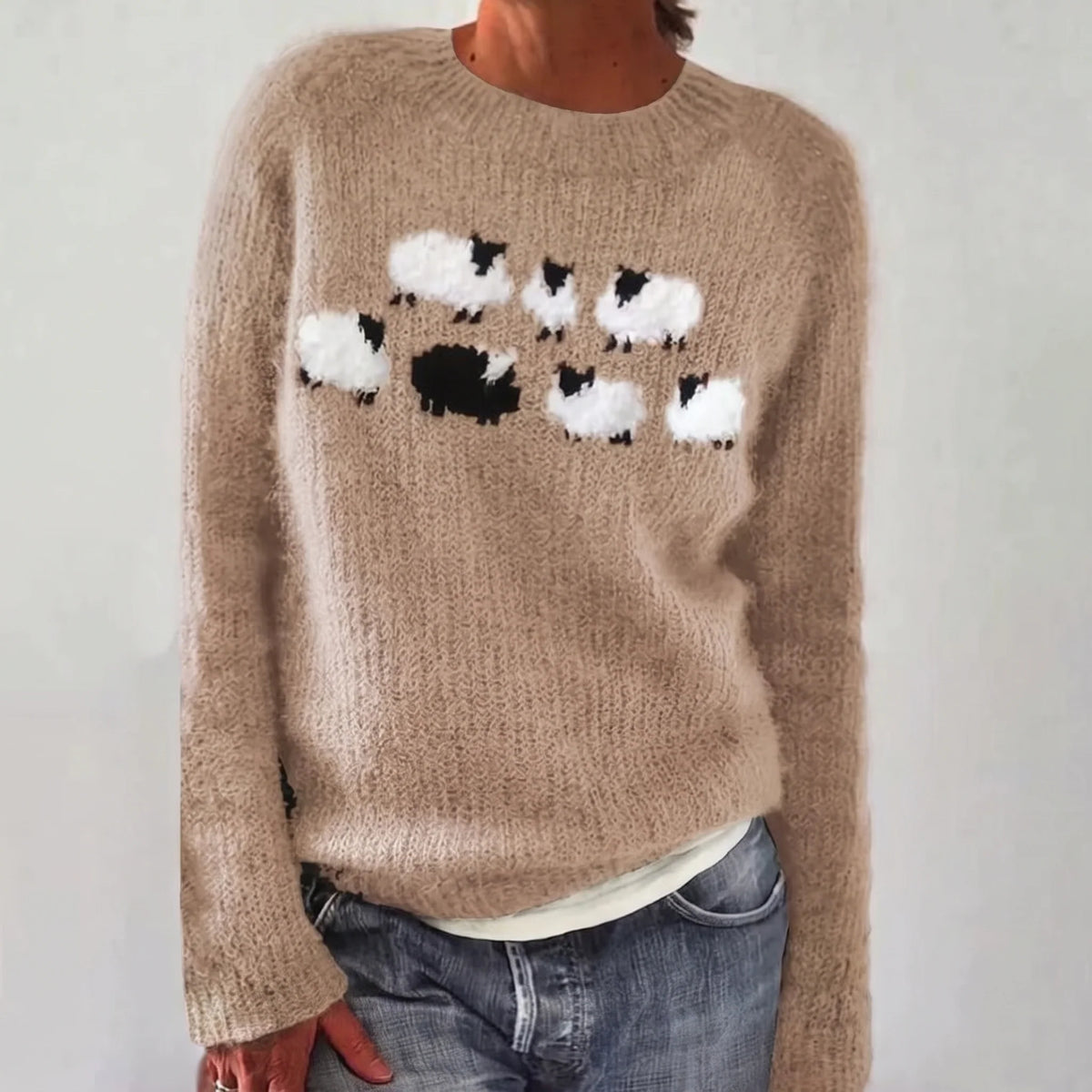 Noemí - Jersey de Punto con Ovejas