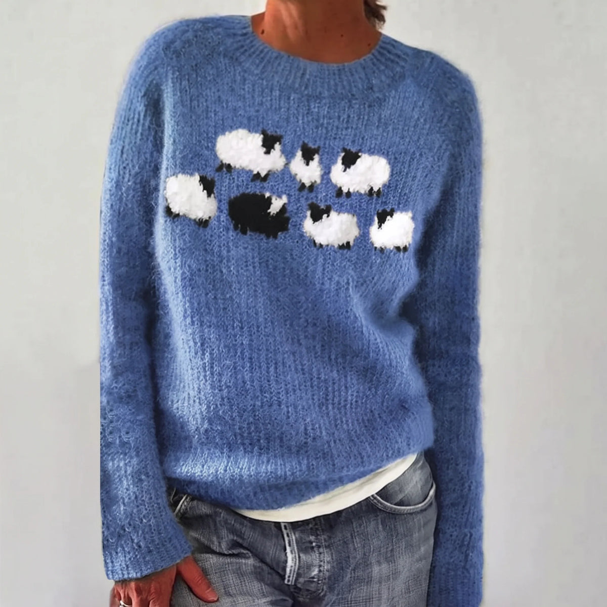 Noemí - Jersey de Punto con Ovejas