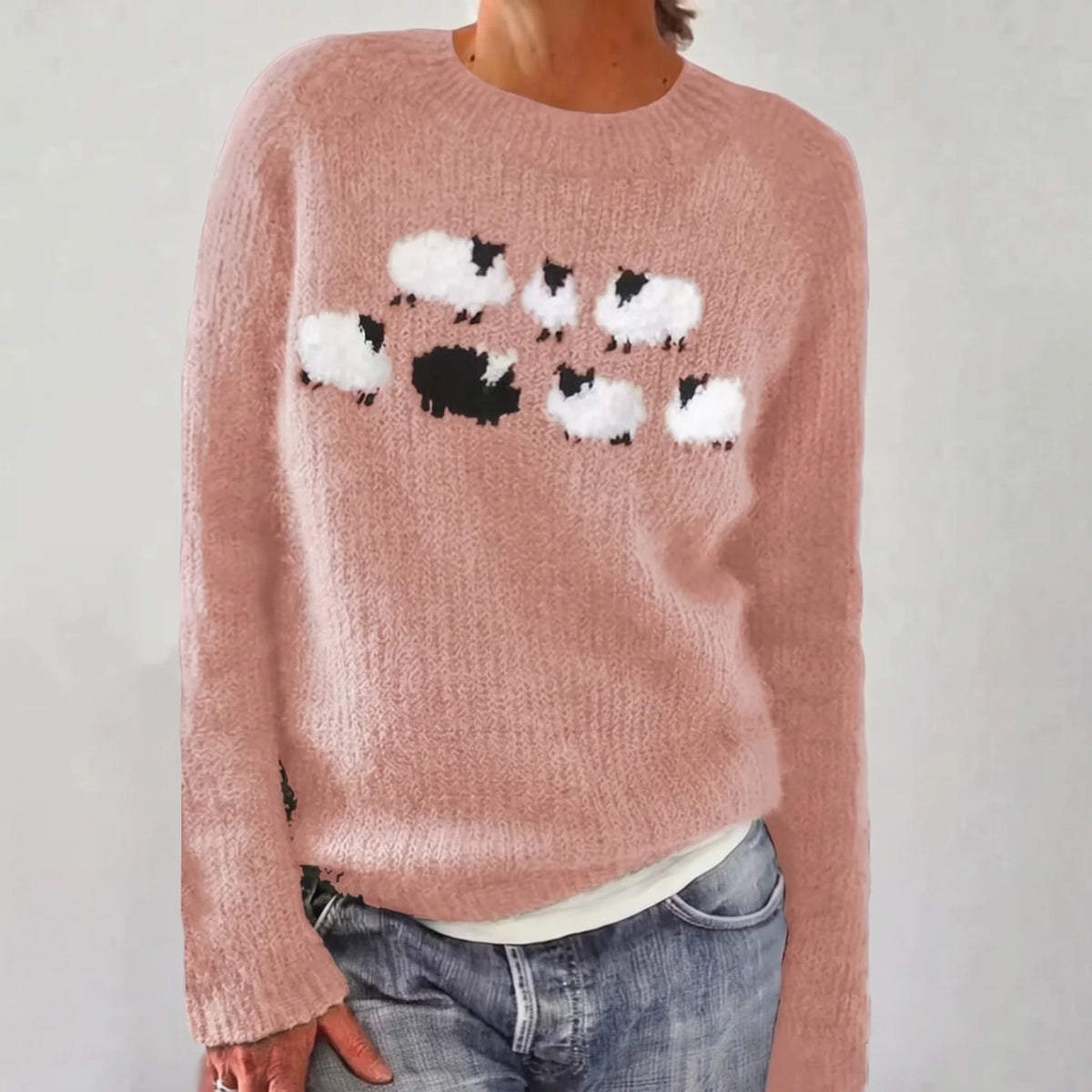 Noemí - Jersey de Punto con Ovejas