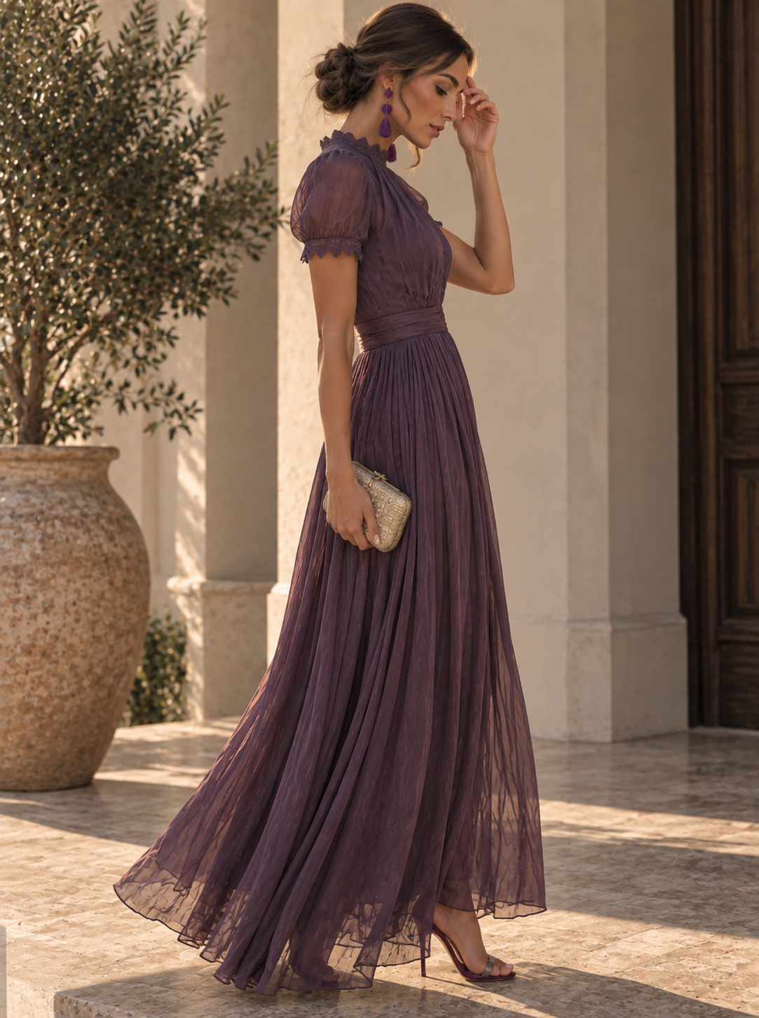 Silvia - Vestido Largo de Gasa
