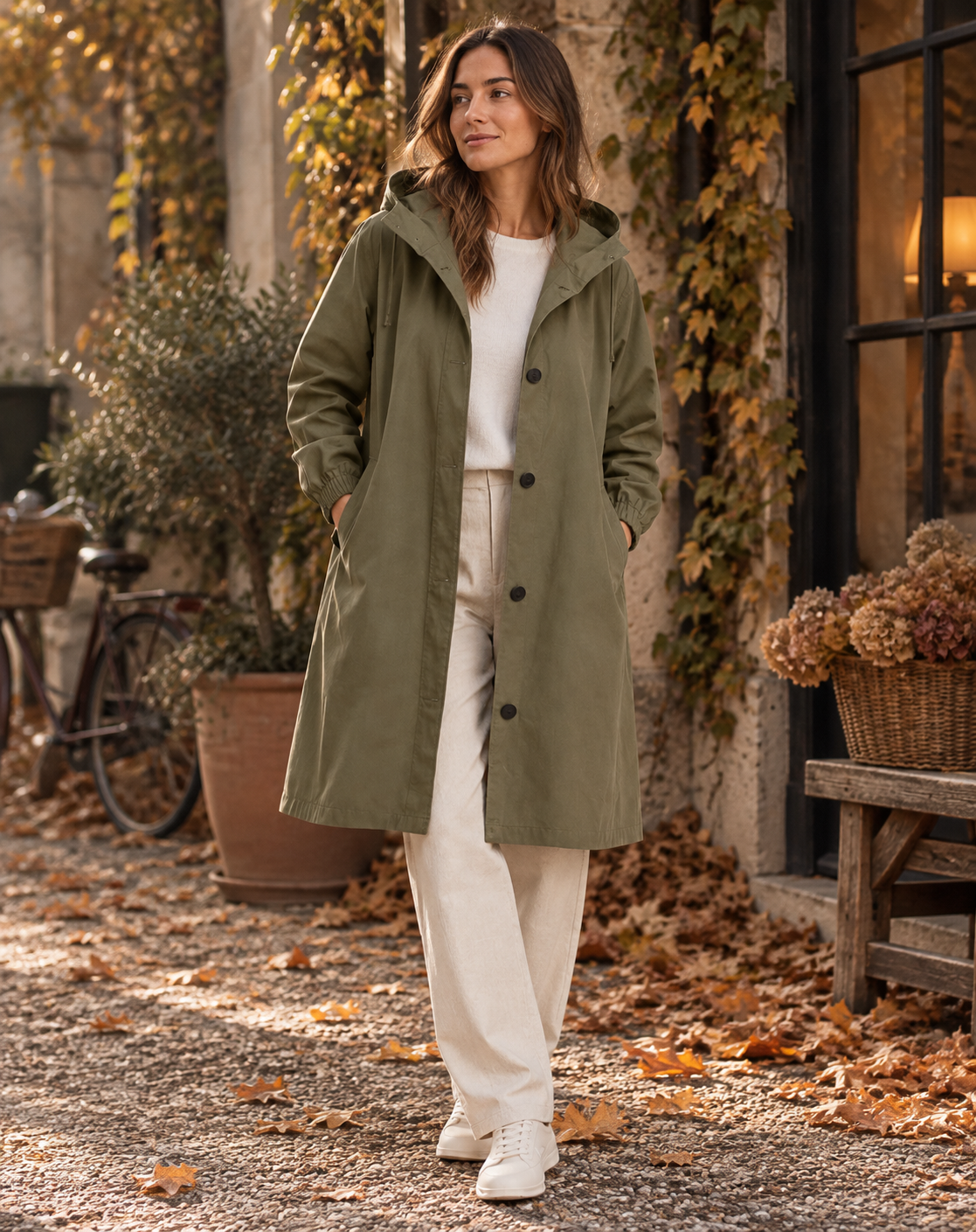 Natalia - Gabardina con Capucha