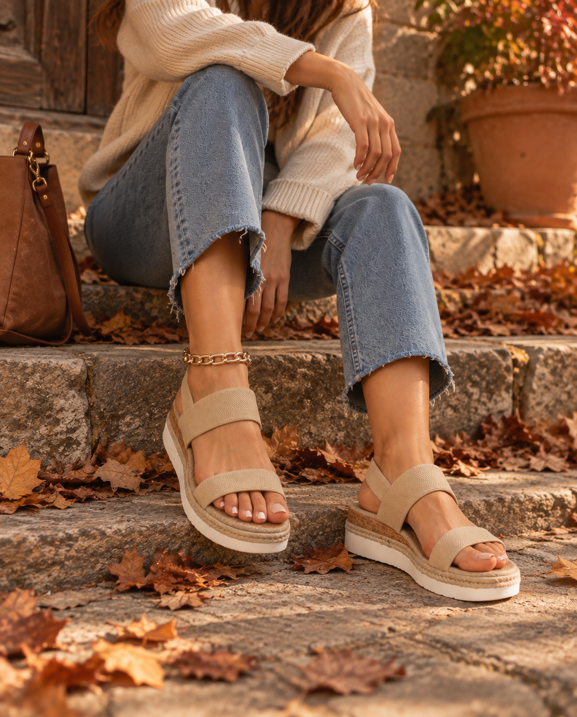 Carlota - Sandalias Vaqueras Acolchadas