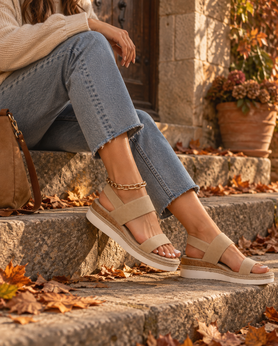 Carlota - Sandalias Vaqueras Acolchadas