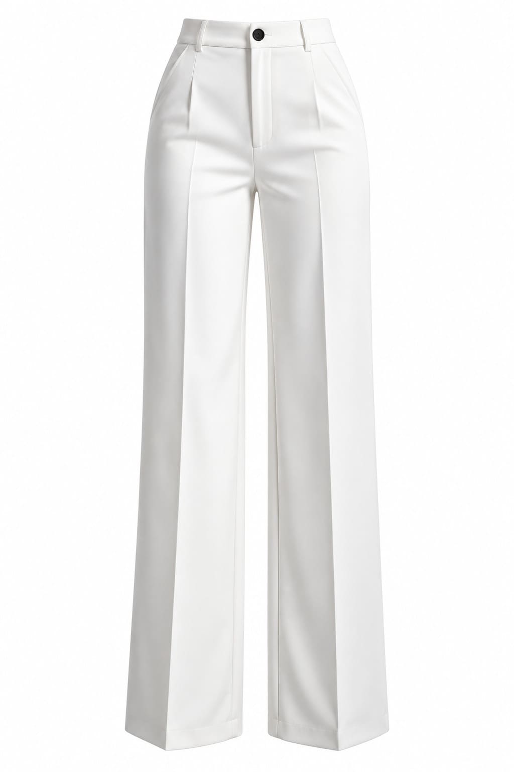Blanca - Pantalón Ancho de Tiro Alto