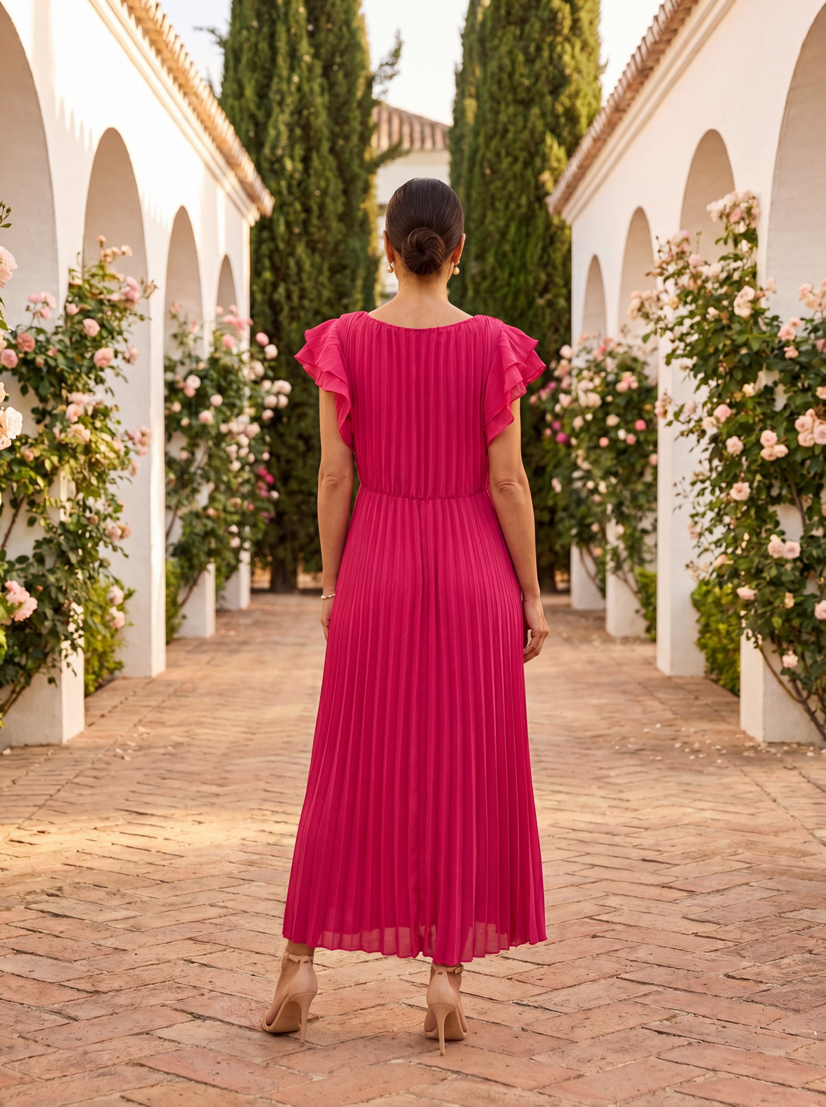 Ivana - Vestido Maxi Plisado