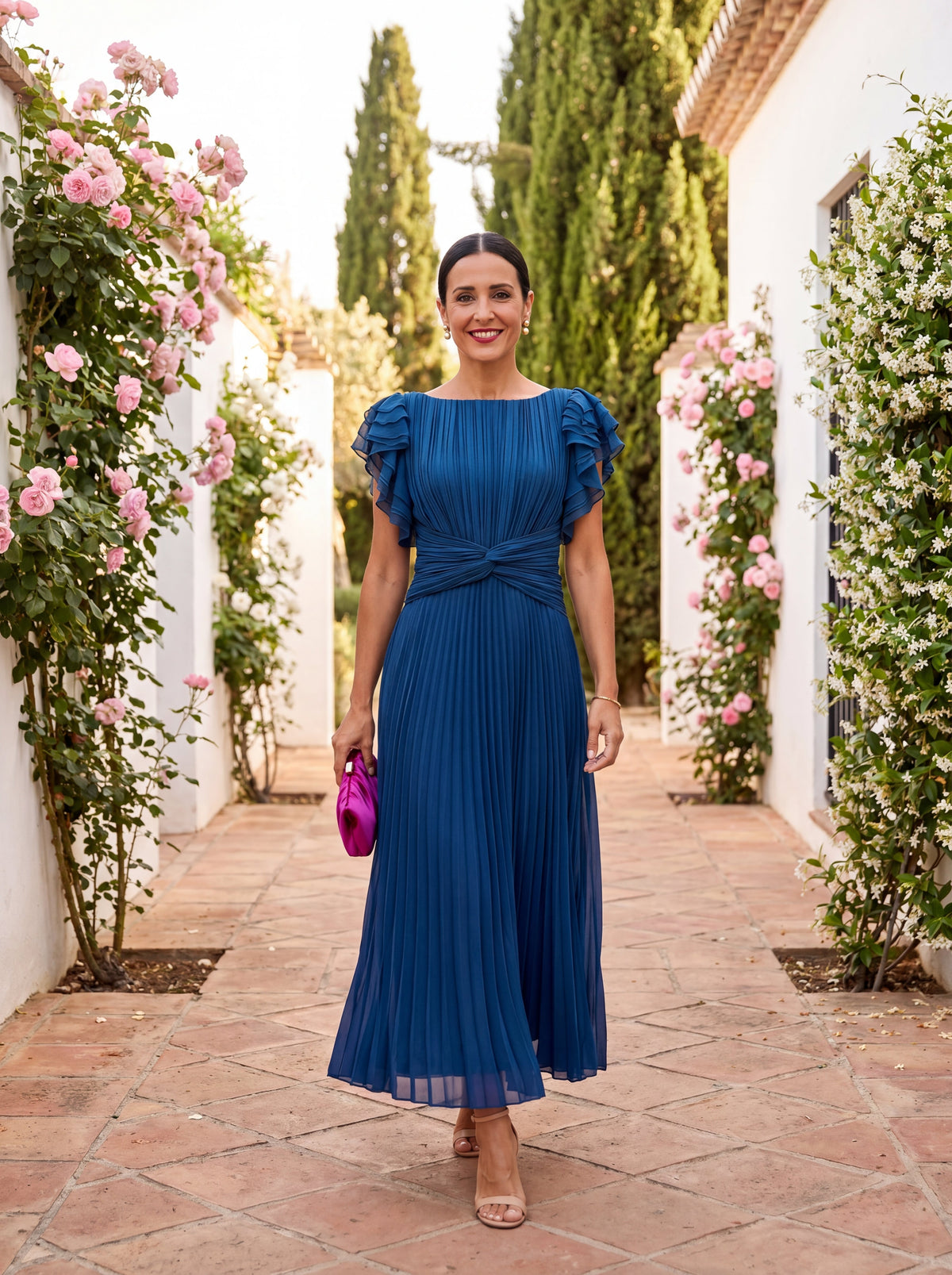 Ivana - Vestido Maxi Plisado