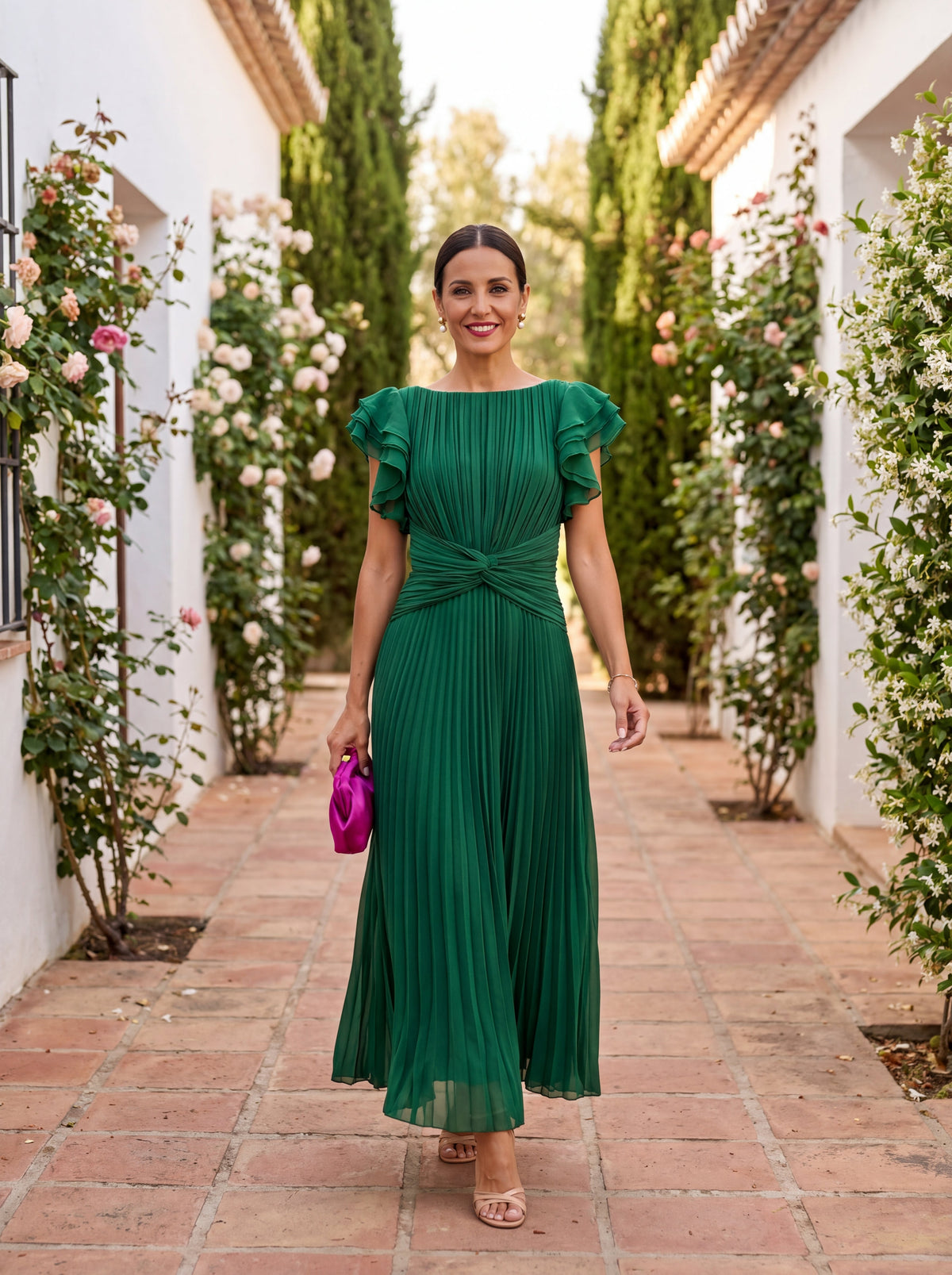 Ivana - Vestido Maxi Plisado