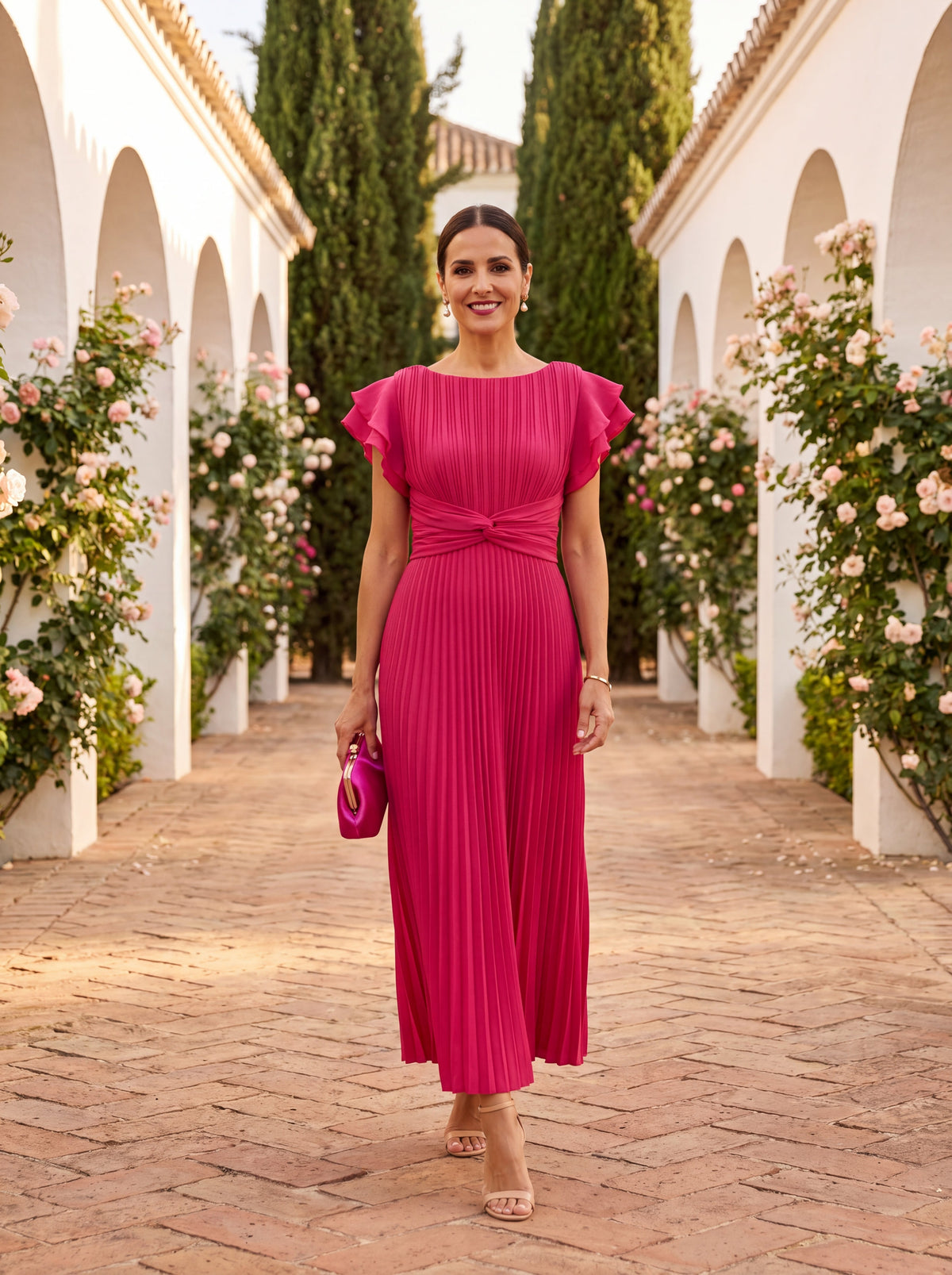 Ivana - Vestido Maxi Plisado