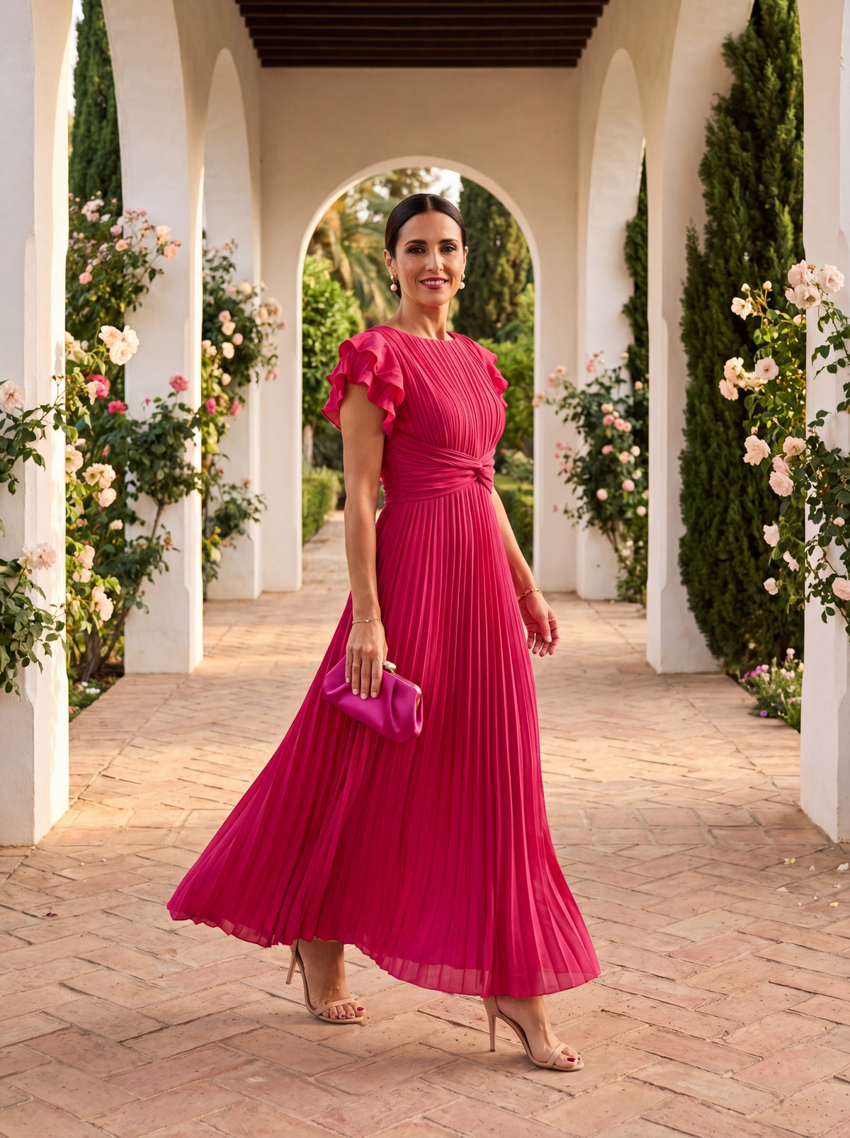 Ivana - Vestido Maxi Plisado