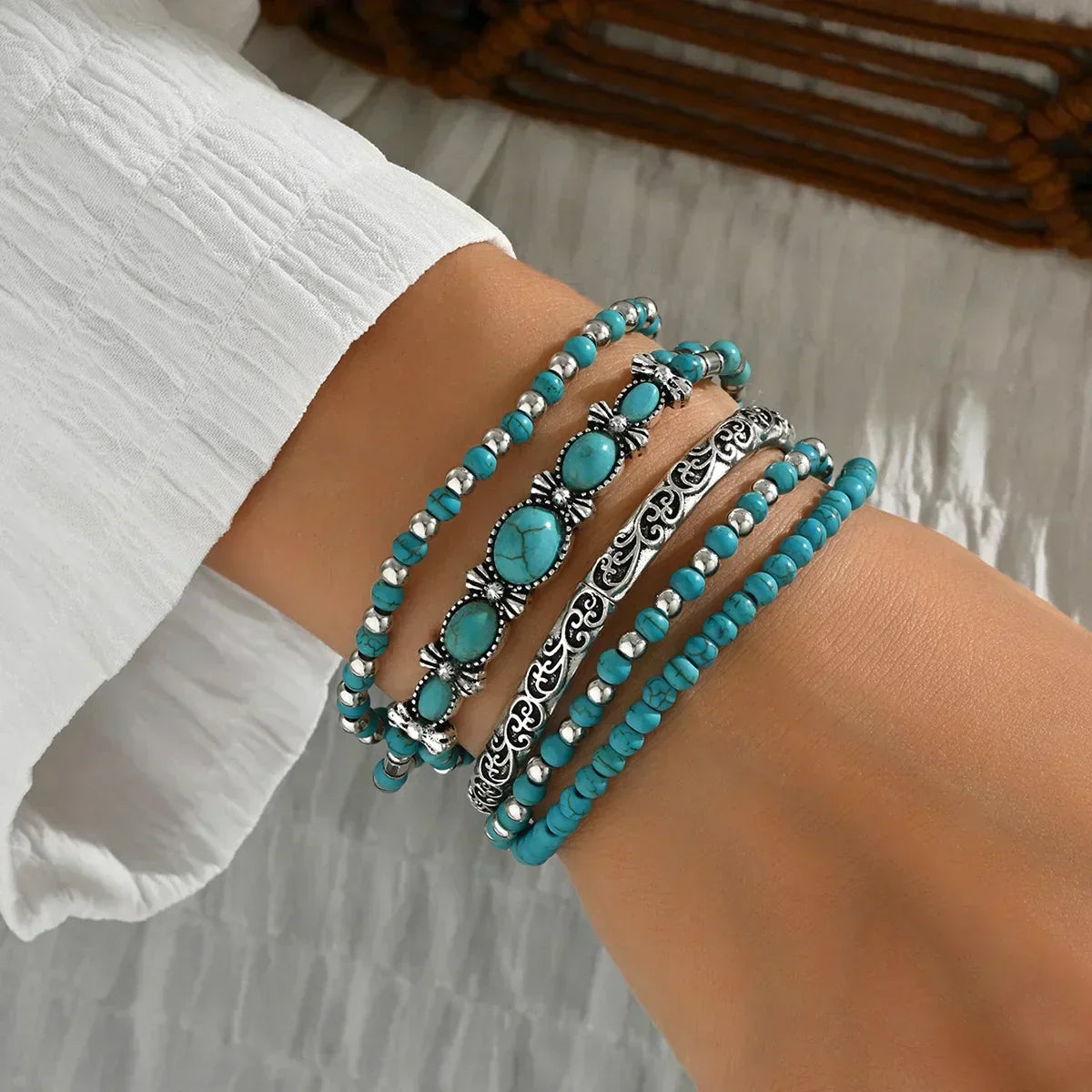 Fabiola - Set de Pulseras Turquesa