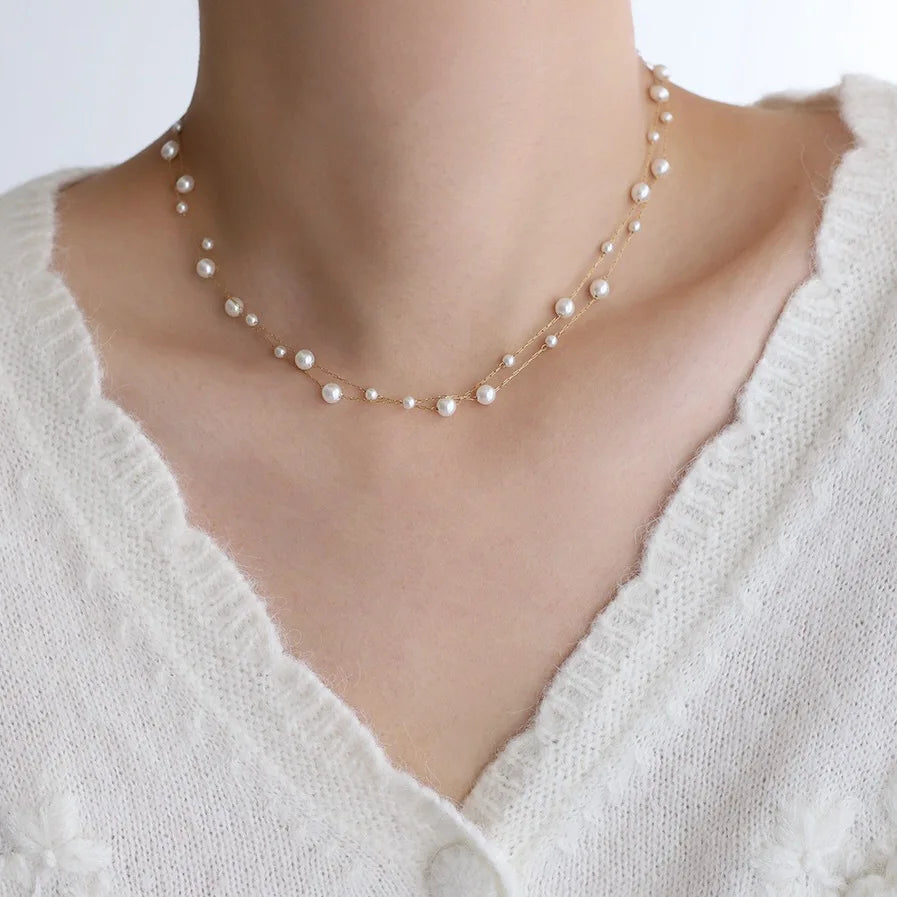 Teresa - Collar de Perlas Marino