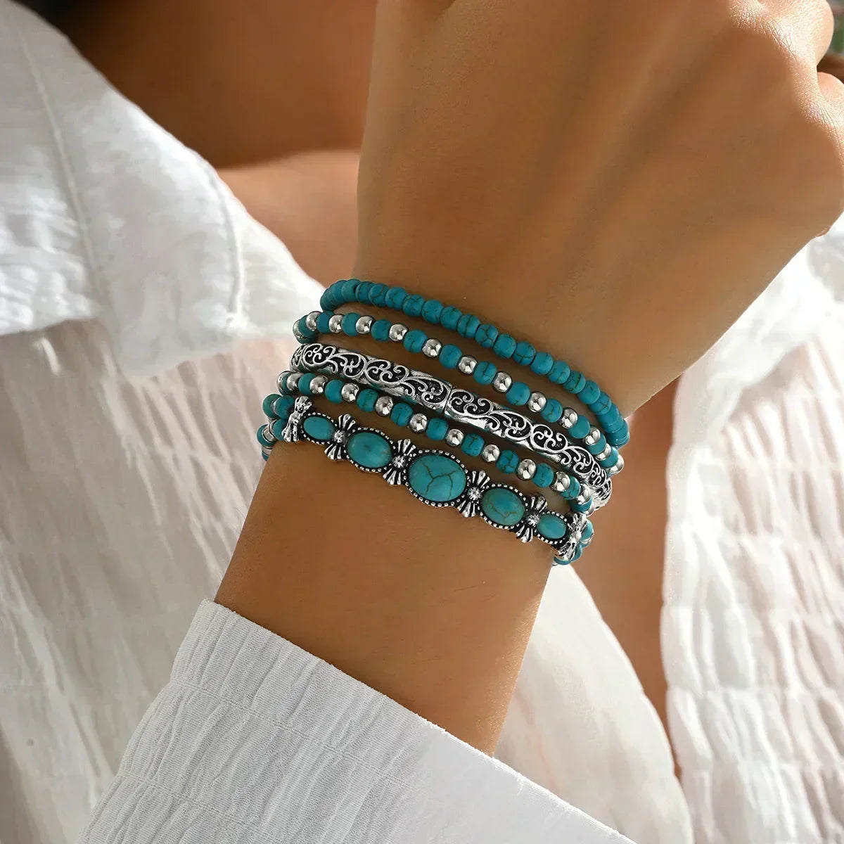 Fabiola - Set de Pulseras Turquesa