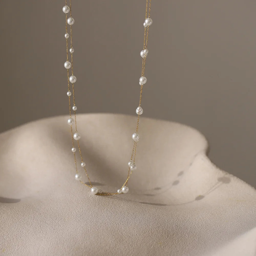 Teresa - Collar de Perlas Marino