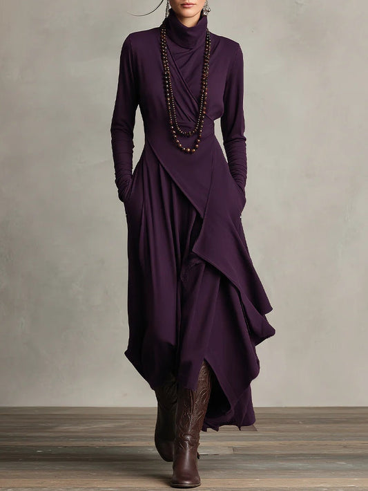 Consuelo - Vestido Largo de Cuello Alto