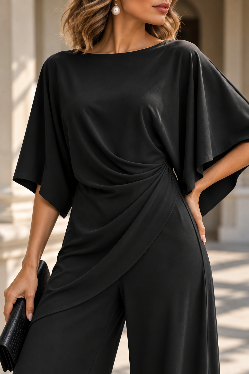 Eugenia - Conjunto Blusa Drapeada