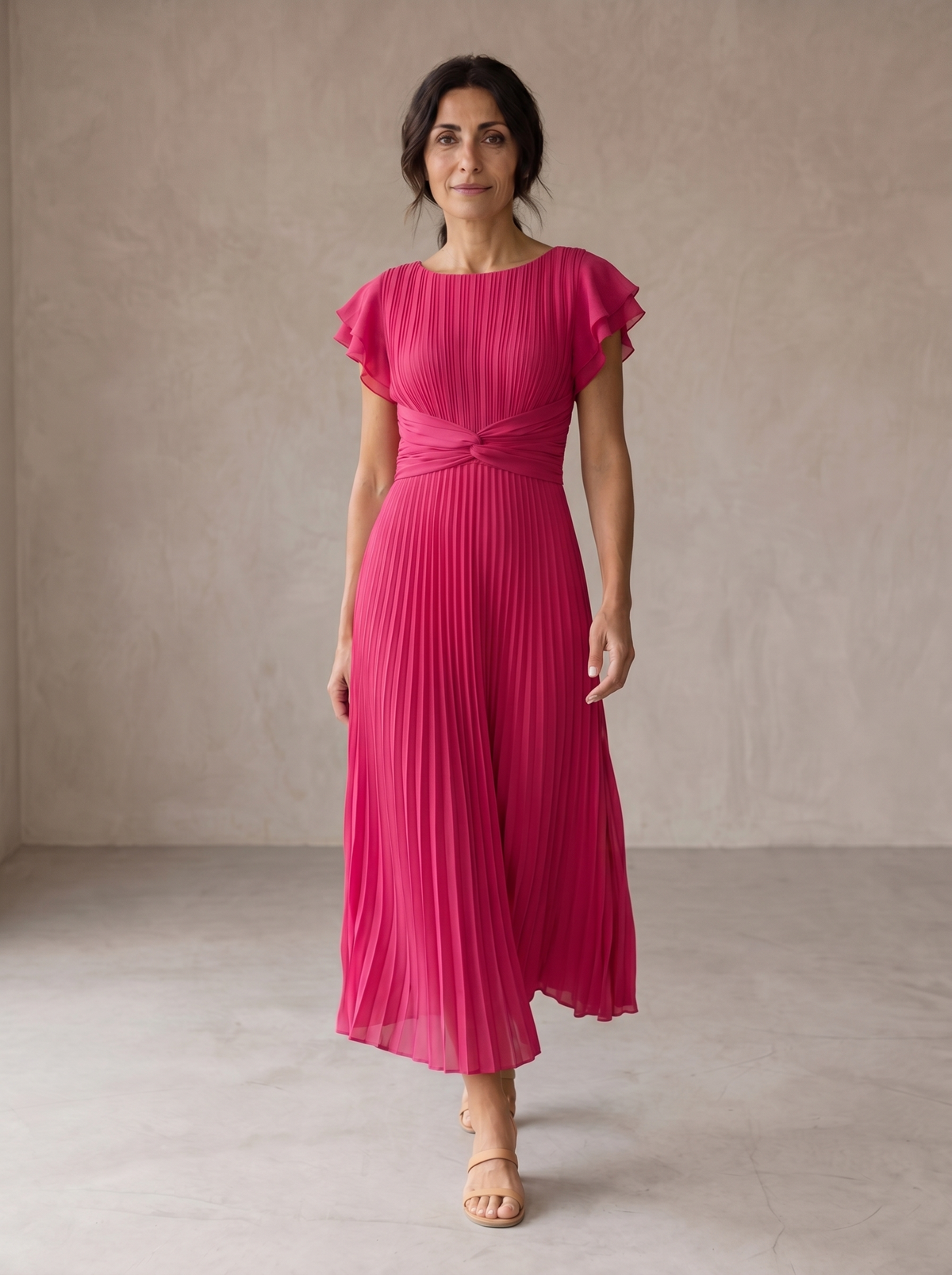Ivana - Vestido Maxi Plisado