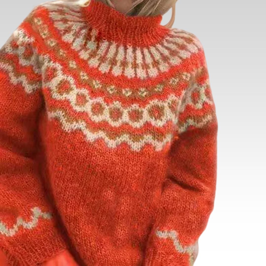 Itziar - Jersey de Cuello Alto Jacquard