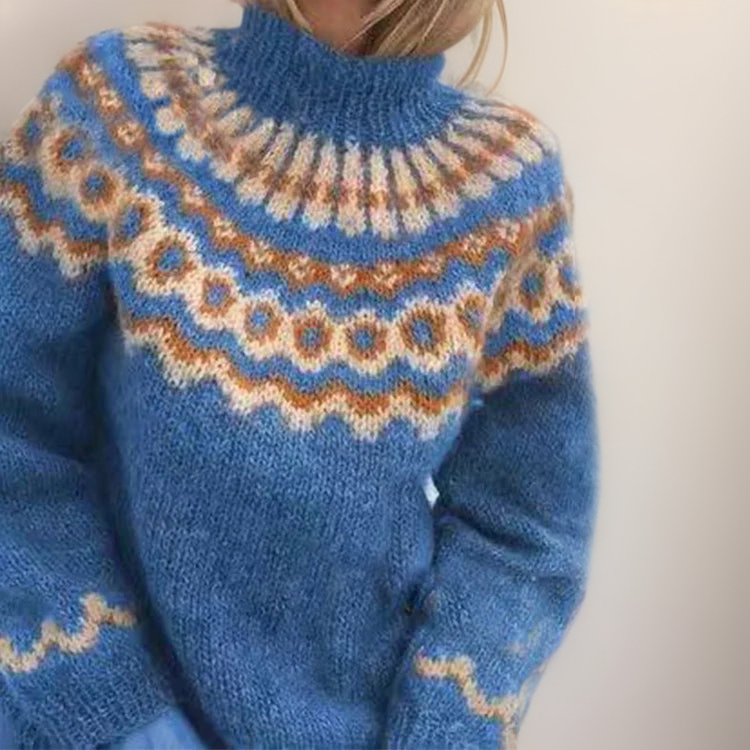 Itziar - Jersey de Cuello Alto Jacquard