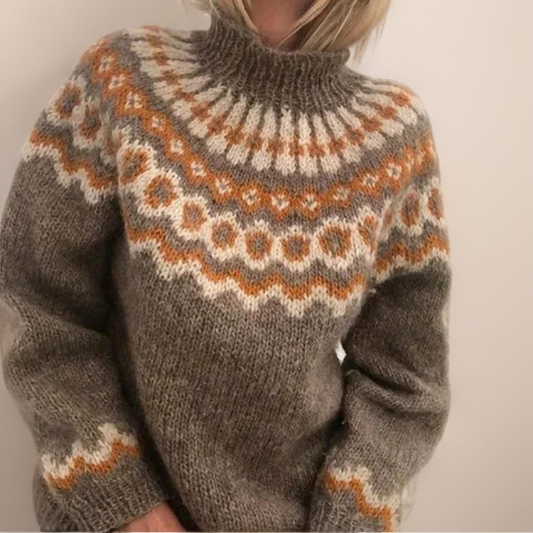Itziar - Jersey de Cuello Alto Jacquard
