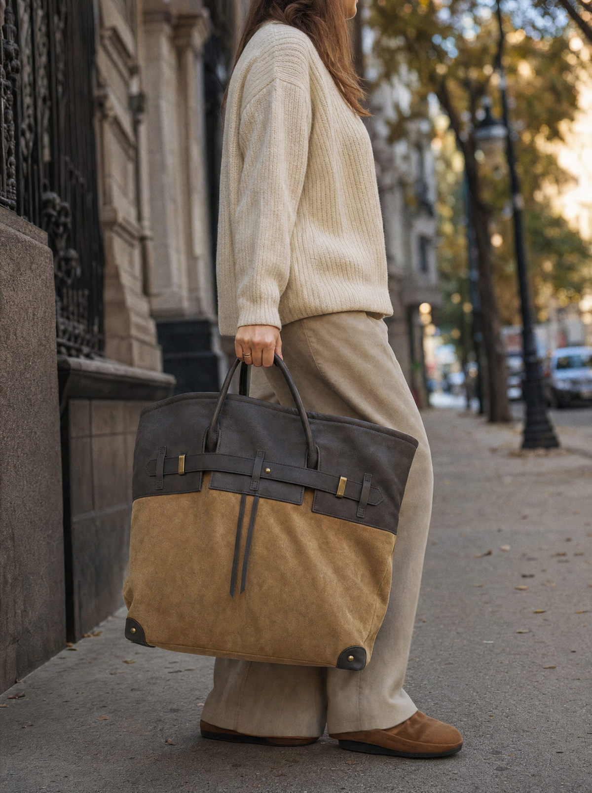 Cecilia - Bolso Tote de Ante