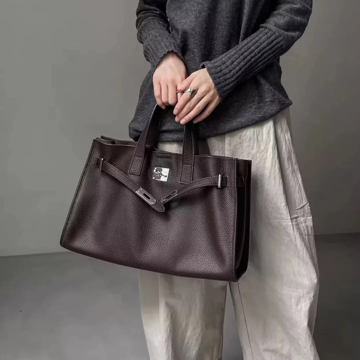 Susana - Bolso Tote de Piel Granulada
