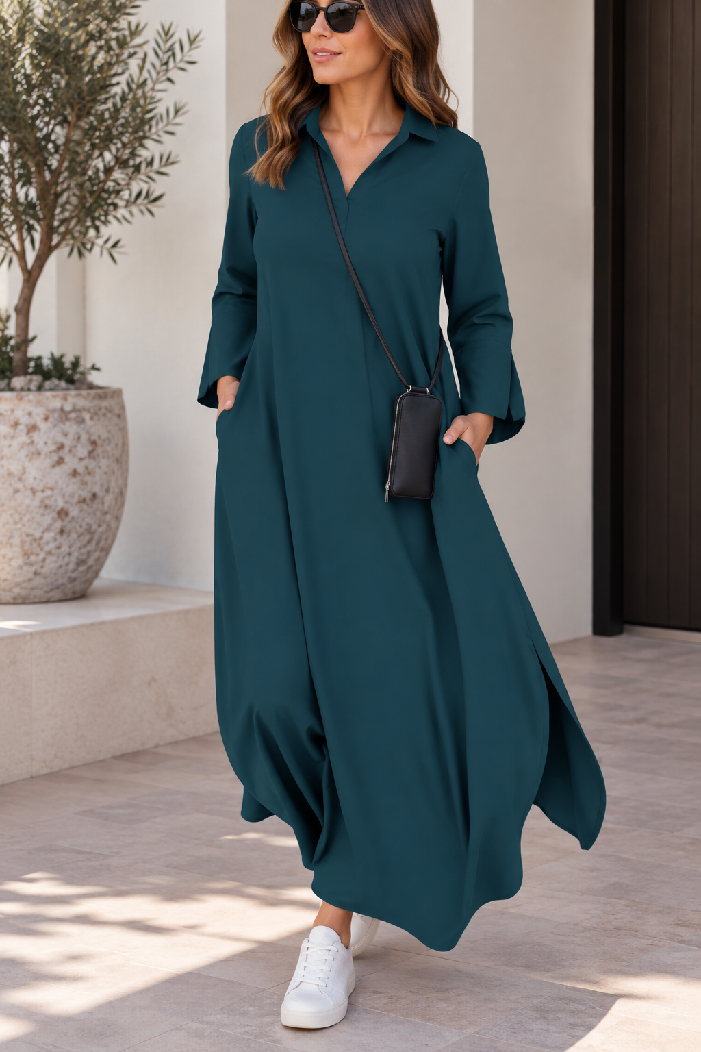 Inés - Vestido Largo con Abertura Lateral